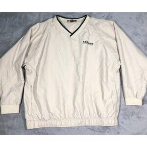 The Meadows Racetrack & Casino Windbreaker Size 2XL Tan VNeck Pullover Harness